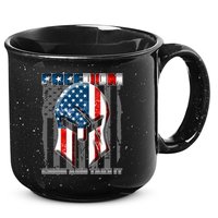 Freedom Come And Take It Gladiator US Flag 15oz Campfire Ceramic Mug