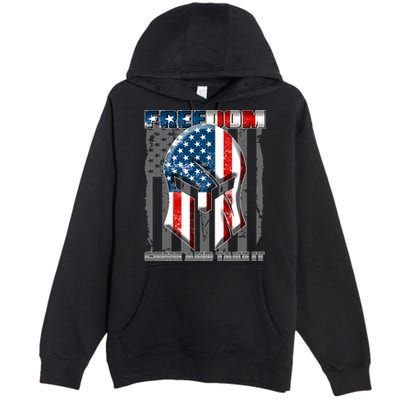 Freedom Come And Take It Gladiator US Flag Premium Pullover Hoodie