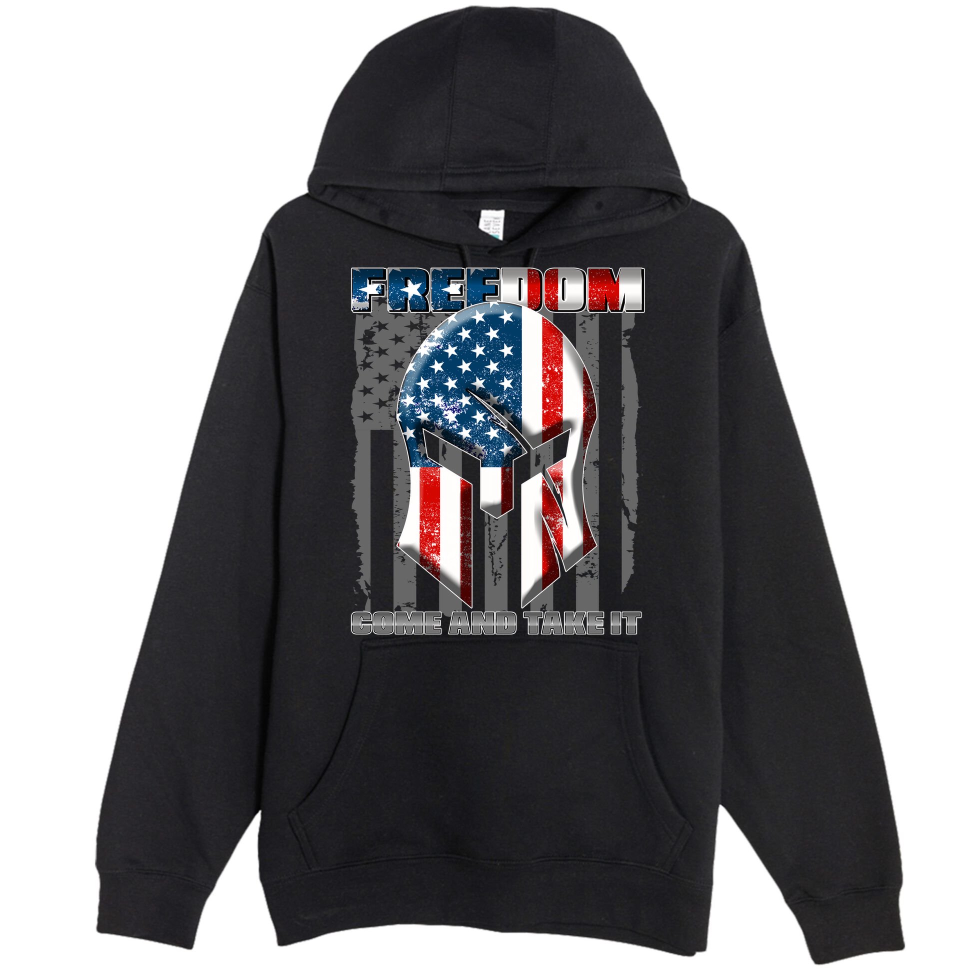 Freedom Come And Take It Gladiator US Flag Premium Pullover Hoodie
