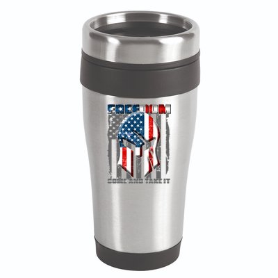 Freedom Come And Take It Gladiator US Flag 16oz Travel Tumbler