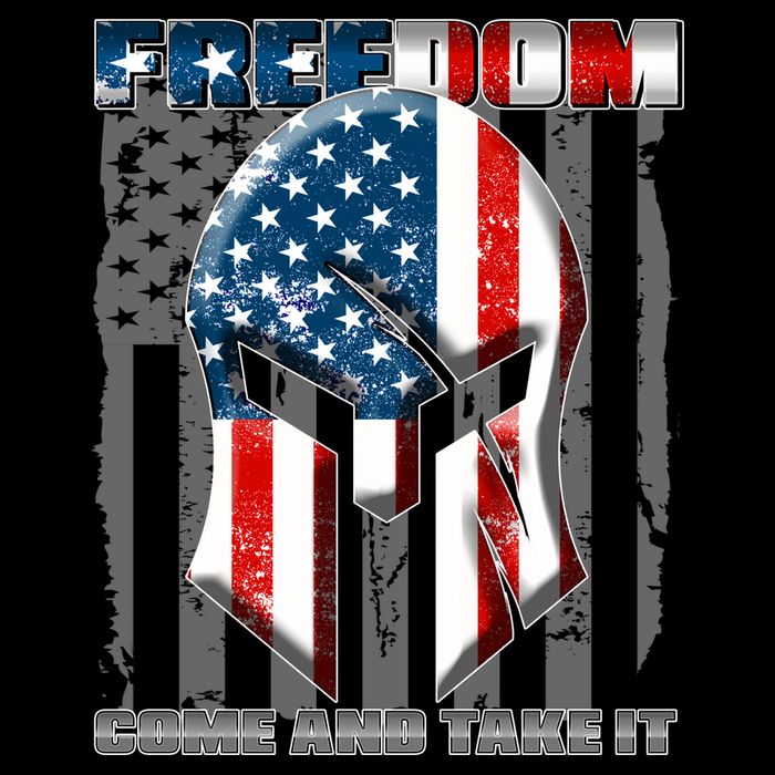 Freedom Come And Take It Gladiator US Flag Baby Bodysuit