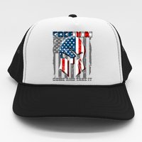 Freedom Come And Take It Gladiator US Flag Trucker Hat