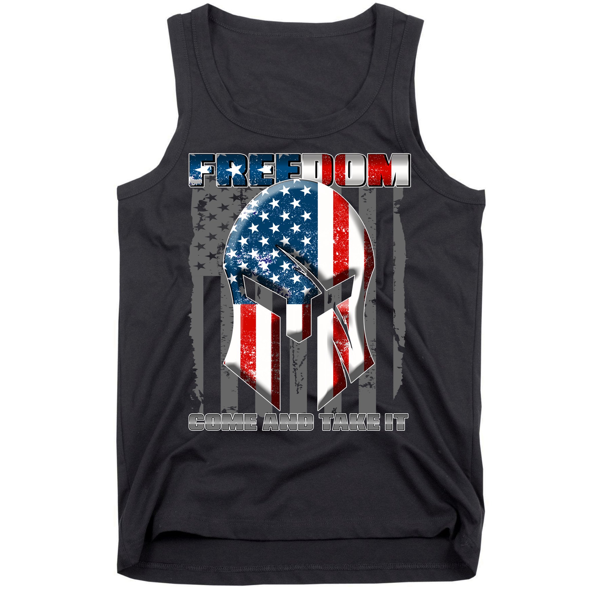 Freedom Come And Take It Gladiator US Flag Tank Top
