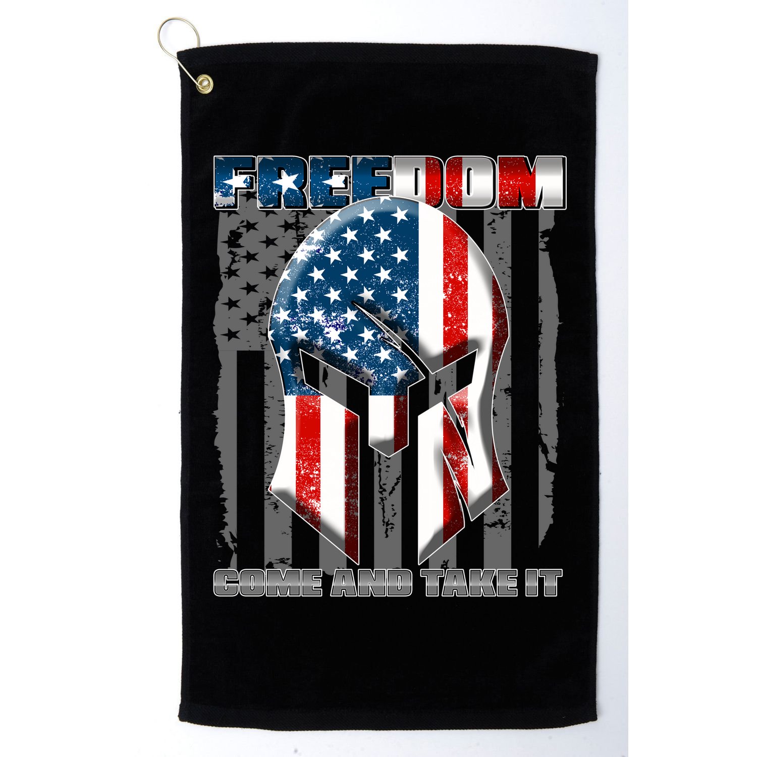 Freedom Come And Take It Gladiator US Flag Golf Towel