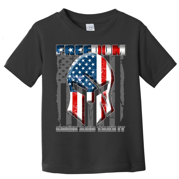 Freedom Come And Take It Gladiator US Flag Toddler T-Shirt