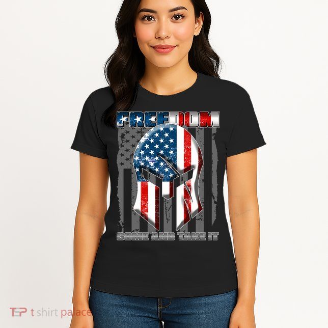 Freedom Come And Take It Gladiator US Flag Women's T-Shirt