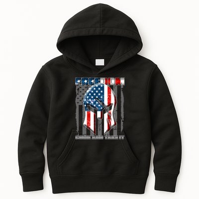 Freedom Come And Take It Gladiator US Flag Kids Hoodie