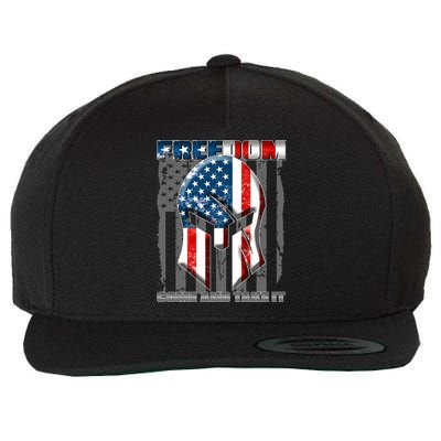 Freedom Come And Take It Gladiator US Flag Wool Snapback Cap