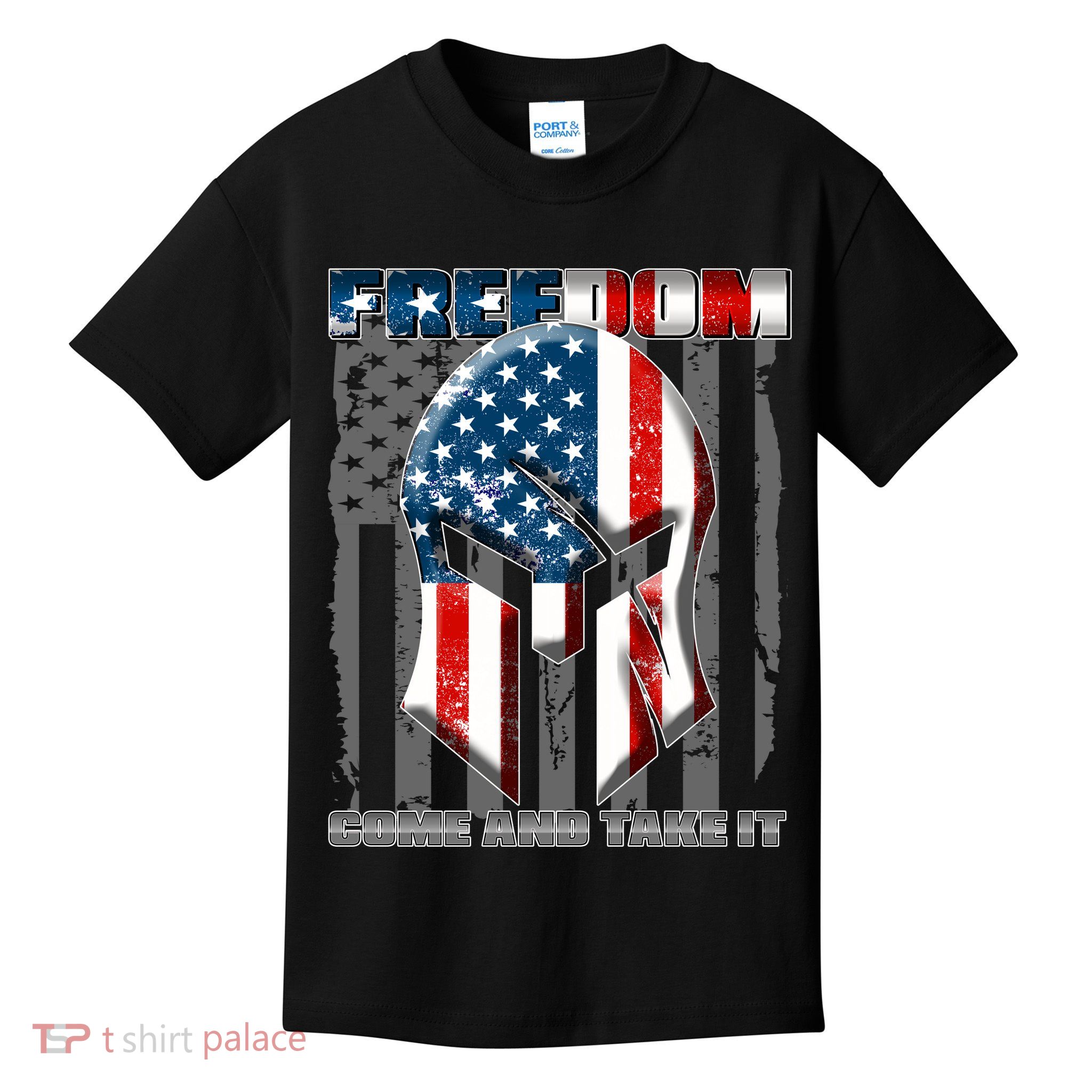 Freedom Come And Take It Gladiator US Flag Kids T-Shirt