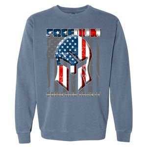 Freedom Come And Take It Gladiator US Flag Garment-Dyed Sweatshirt