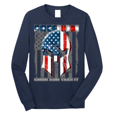 Freedom Come And Take It Gladiator US Flag Long Sleeve Shirt