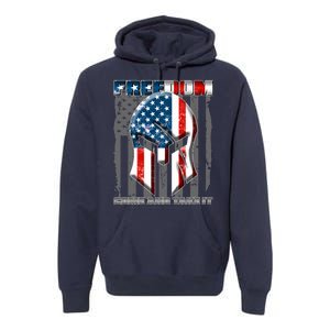 Freedom Come And Take It Gladiator US Flag Premium Hoodie