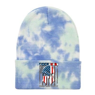 Freedom Come And Take It Gladiator US Flag Tie Dye 12in Knit Beanie