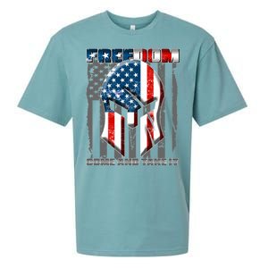 Freedom Come And Take It Gladiator US Flag Sueded Cloud Jersey T-Shirt