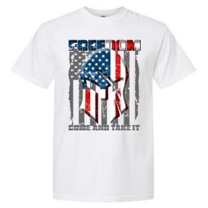 Freedom Come And Take It Gladiator US Flag Garment-Dyed Heavyweight T-Shirt