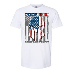 Freedom Come And Take It Gladiator US Flag Softstyle CVC T-Shirt