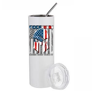 Freedom Come And Take It Gladiator US Flag Stainless Steel Tumbler