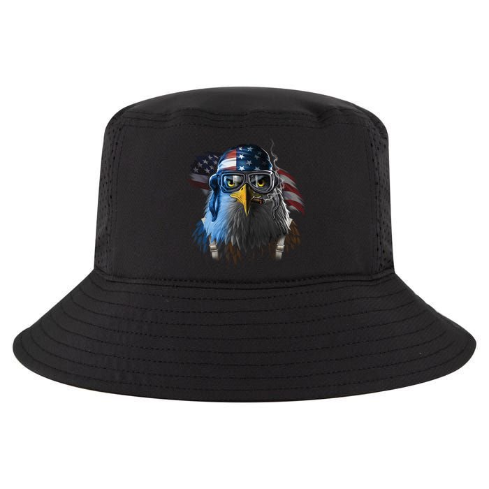 Freedom Fighter Bald American Eagle Cool Comfort Performance Bucket Hat