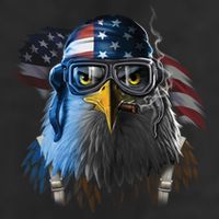 Freedom Fighter Bald American Eagle 7 Panel Mesh Trucker Snapback Hat