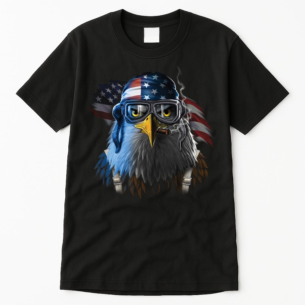 Freedom Fighter Bald American Eagle Tall T-Shirt