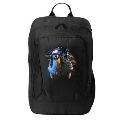 Freedom Fighter Bald American Eagle City Backpack