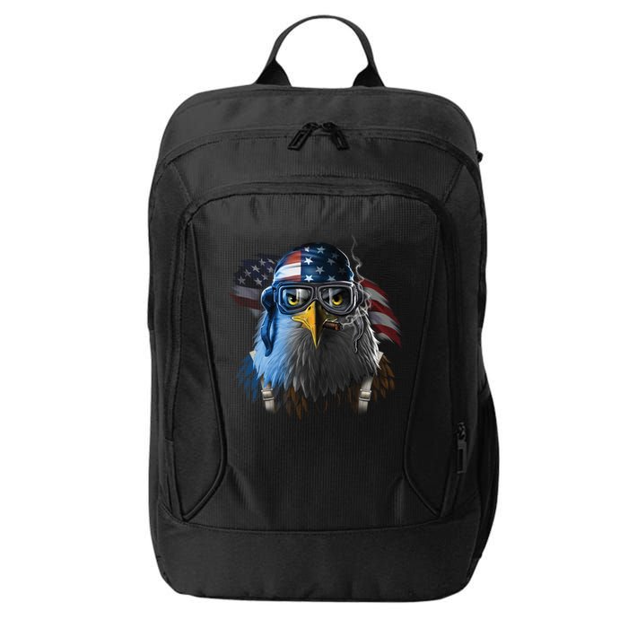 Freedom Fighter Bald American Eagle City Backpack