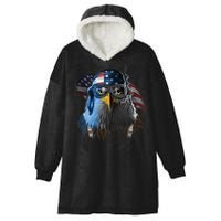 Freedom Fighter Bald American Eagle Hooded Wearable Blanket