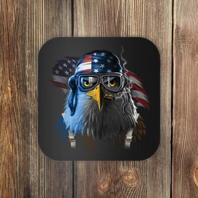 Freedom Fighter Bald American Eagle Coaster