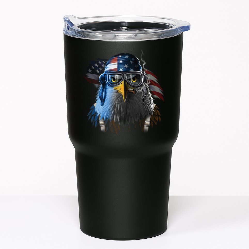 Freedom Fighter Bald American Eagle Tumbler