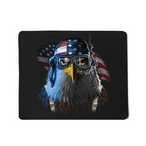 Freedom Fighter Bald American Eagle Mousepad