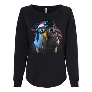 Freedom Fighter Bald American Eagle Womens California Wash Sweatshirt