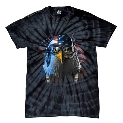Freedom Fighter Bald American Eagle Tie-Dye T-Shirt