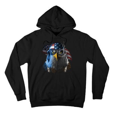 Freedom Fighter Bald American Eagle Tall Hoodie