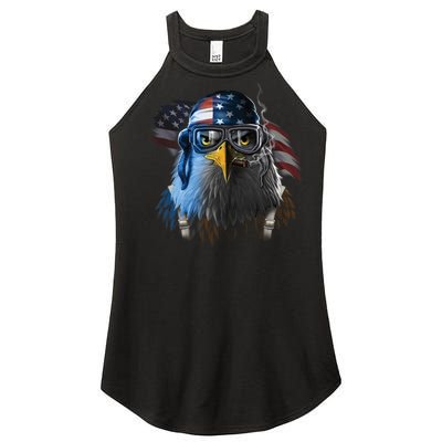 Freedom Fighter Bald American Eagle Women’s Perfect Tri Rocker Tank