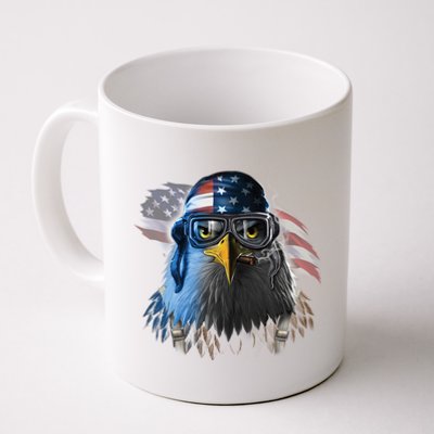 Freedom Fighter Bald American Eagle Coffee Mug