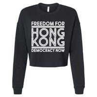 Freedom For Hong Kong Democracy Now Cropped Pullover Crew