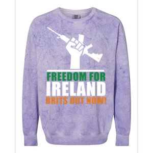 Freedom For Ireland Brits Out Now Colorblast Crewneck Sweatshirt