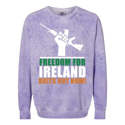 Freedom For Ireland Brits Out Now Colorblast Crewneck Sweatshirt