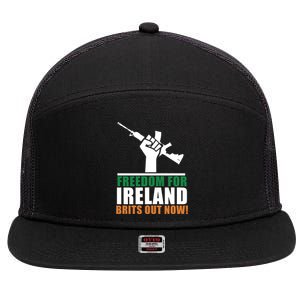 Freedom For Ireland Brits Out Now 7 Panel Mesh Trucker Snapback Hat