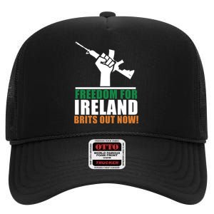 Freedom For Ireland Brits Out Now High Crown Mesh Back Trucker Hat