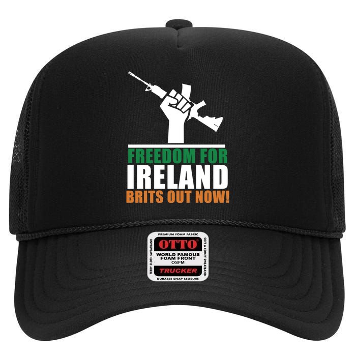 Freedom For Ireland Brits Out Now High Crown Mesh Back Trucker Hat