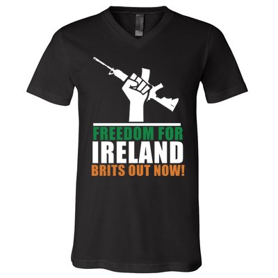 Freedom For Ireland Brits Out Now V-Neck T-Shirt