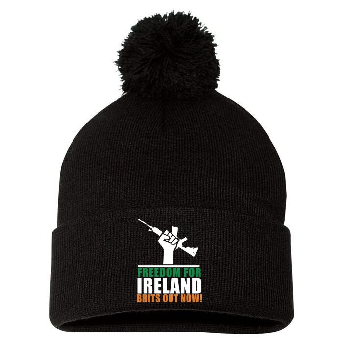 Freedom For Ireland Brits Out Now Pom Pom 12in Knit Beanie