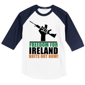 Freedom For Ireland Brits Out Now Baseball Sleeve Shirt