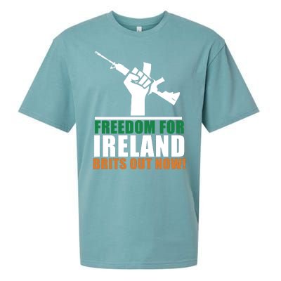 Freedom For Ireland Brits Out Now Sueded Cloud Jersey T-Shirt