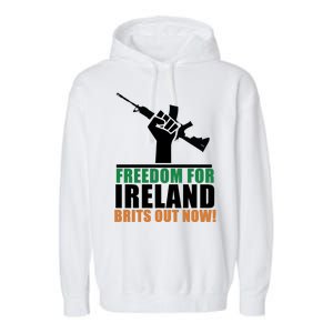 Freedom For Ireland Brits Out Now Garment-Dyed Fleece Hoodie