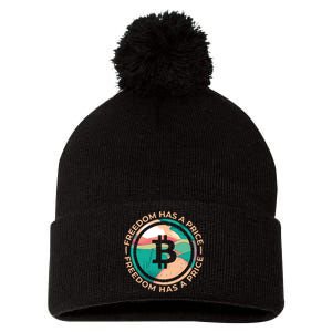 Freedom Has  Price Bitcoin Pom Pom 12in Knit Beanie