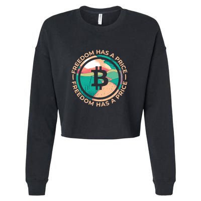 Freedom Has  Price Bitcoin Cropped Pullover Crew