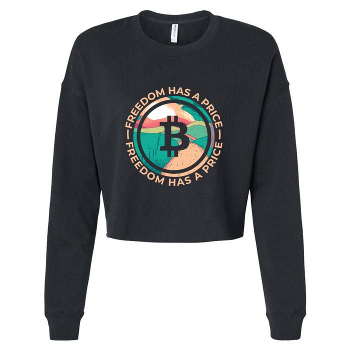 Freedom Has  Price Bitcoin Cropped Pullover Crew
