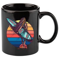 Freedom Is A Lifestyle Surfer 11oz C Handle Ceramic Mug